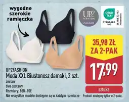 ALDI UP2FASHION Moda XXL Biustonosz damski, 2 szt oferta