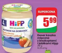 Dino Deser kaszka mleczna z biszkoptami i jabłkami Hipp oferta