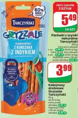 Dino Kabanosy drobiowe Gryzzale Tarczyński oferta