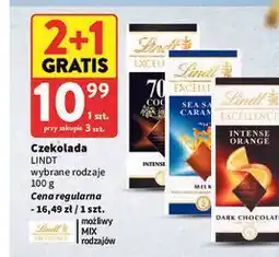 Intermarche Czekolada LINDT wybrane rodzaje oferta