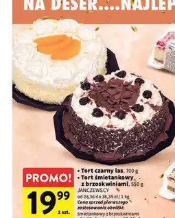Intermarche Tort czarny las / Tort śmietankowy z brzoskwiniami Janczewscy oferta
