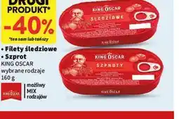 Intermarche King Oscar Filety śledziowe / Szprot wybrane rodzaje oferta