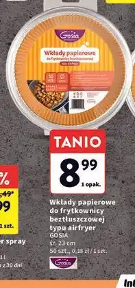 Intermarche Wkłady papierowe do frytkownicy beztłuszczowej typu airfryer Gosia śr. 23 cm oferta