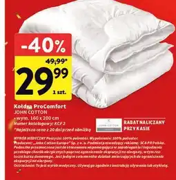 Intermarche Kołdra ProComfort JOHN COTTON oferta