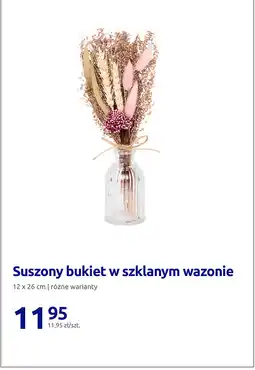 Action Suszony bukiet w szklanym wazonie oferta