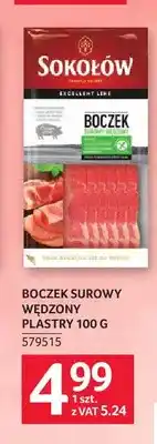 Selgros Boczek surowy wędzony plastry Sokołów oferta