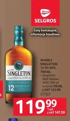Selgros Whisky Singleton 12 YO 40% oferta