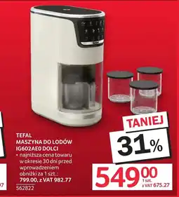 Selgros Maszynka do lodów Tefal oferta