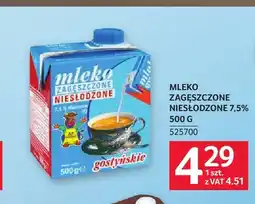 Selgros Mleko zagęszczone niesłodzone Gostyńskie 7,5% oferta