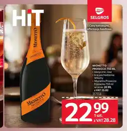 Selgros Wino musujące Mionetto Prosecco klasyczne oferta