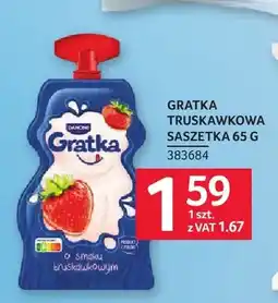 Selgros Gratka truskawkowa saszetka Danone oferta