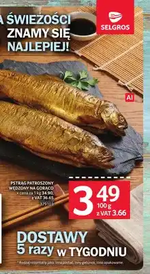 Selgros Pstrąg patroszony wędzony na gorąco oferta