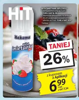 Selgros Bita śmietana 18% Bakoma oferta