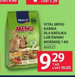 Selgros Karma dla królika Vital Menu Vitakraft oferta