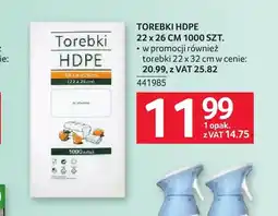 Selgros Torebki HDPE 22x26 cm 1000 szt oferta