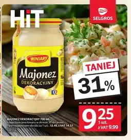 Selgros Majonez dekoracyjny Winiary oferta