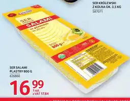 Selgros Ser salami plastry Mlekpol oferta