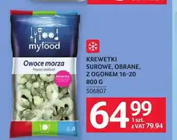 Selgros Krewetki surowe obrane z ogonem 16-20 Myfood oferta