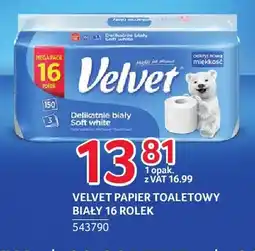 Selgros Velvet papier toaletowy biały 16-pak oferta