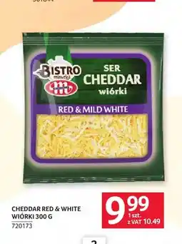 Selgros Ser cheddar Red & White wiórki Bistro Minutka Mlekovita oferta
