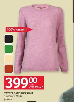 Selgros Sweter damski kaszmir oferta