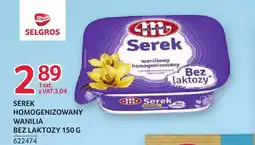 Selgros Serek homogenizowany wanilia bez laktozy Mlekovita oferta