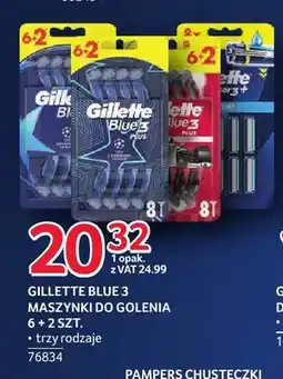 Selgros Maszynki do golenia Gillette Blue 3 6+2 szt oferta
