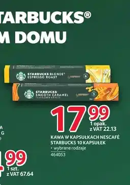 Selgros Kawa w kapsułkach Nescafé Starbucks Blonde Espresso Roast oferta