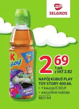 Selgros Napój Kubuś Play Toy Story oferta