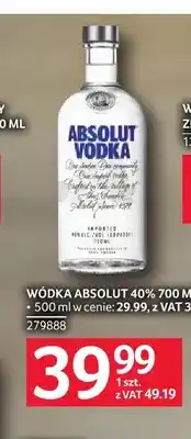 Selgros Wódka Absolut 40% oferta