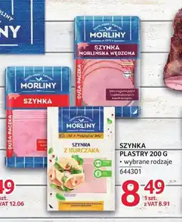 Selgros Szynka morlińska wędzona w plastrach Morliny oferta