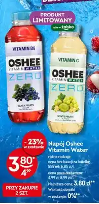 Żabka Napój Oshee Vitamin Water Zero Black Fruits oferta