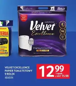Selgros Papier toaletowy Velvet Excellence Premium Comfort 9 rolek oferta