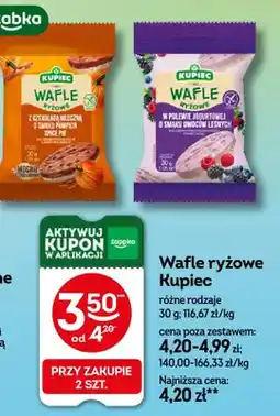 Żabka Wafle ryżowe z czekoladą mleczną o smaku pumpkin spice pie Kupiec oferta