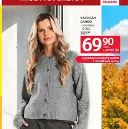 Selgros Kardigan damski z dodatkiem wełny oferta