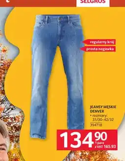 Selgros Jeansy męskie Denver oferta