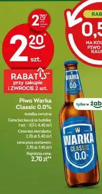 Żabka Piwo bezalkoholowe Warka Classic oferta