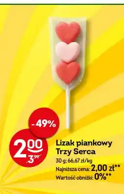 Żabka Lizak piankowy Trzy Serca oferta