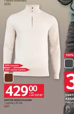 Selgros Sweter męski kaszmir oferta