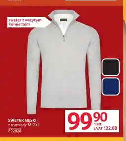 Selgros Sweter męski z wszytym kołnierzem Cappuccino oferta