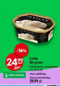 Żabka Lody Grycan śmietankowe oferta