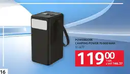 Selgros Powerbank Camping Power 70 000mAh Platinet oferta