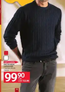 Selgros Sweter męski wzór w jodełkę Cappuccino oferta