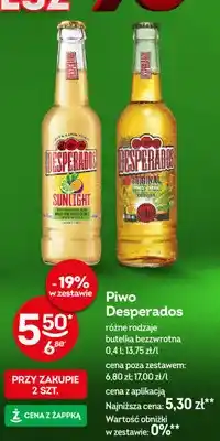 Żabka Piwo Desperados Sunlight oferta