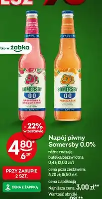 Żabka Piwo bezalkoholowe Napój piwny Somersby Raspberry & Dragon Fruit oferta