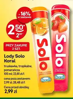 Żabka Lody Solo truskawka oferta