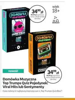 Empik Gra Domówka Muzyczna Top Trumps Quiz Pojedynek: Viral Hits oferta