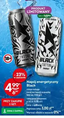 Żabka Napój energetyczny Black Tattoo oferta