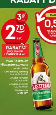 Żabka Piwo Kasztelan Niepasteryzowane oferta