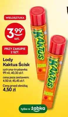 Żabka Lody Kaktus Ścisk cytryna-truskawka oferta